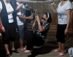 |搞笑GIF趣图:确认过眼神，是打不过的人快跑！