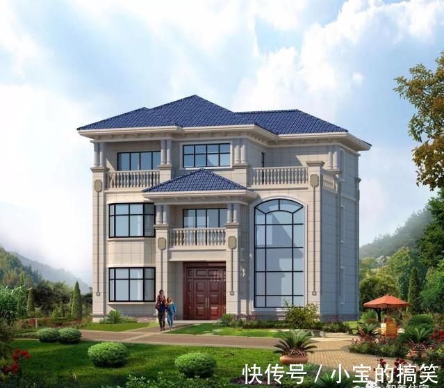 造价|宽11-12米间的两栋别墅,第一栋客厅挑空带飘窗,造价30万