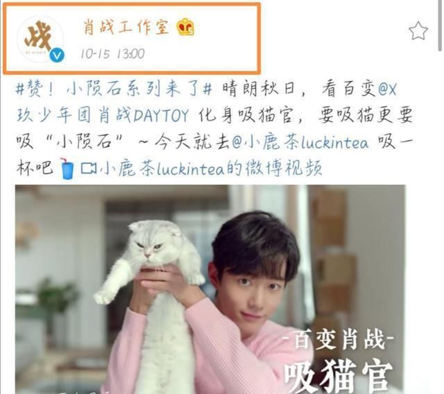 肖战工作|肖战最新商务动态发布，工作室官方和品牌联动，是第三次更新了