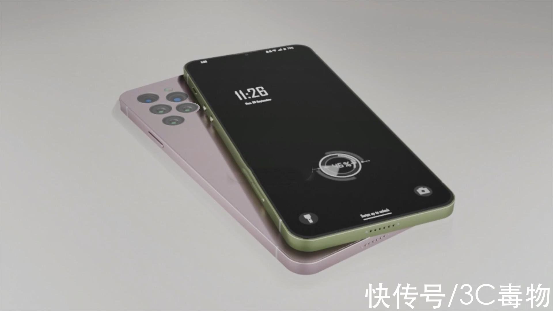 苹果|iPhone14Pro渲染图：3K打孔屏+5镜头相机，3纳米A16芯片最诱人