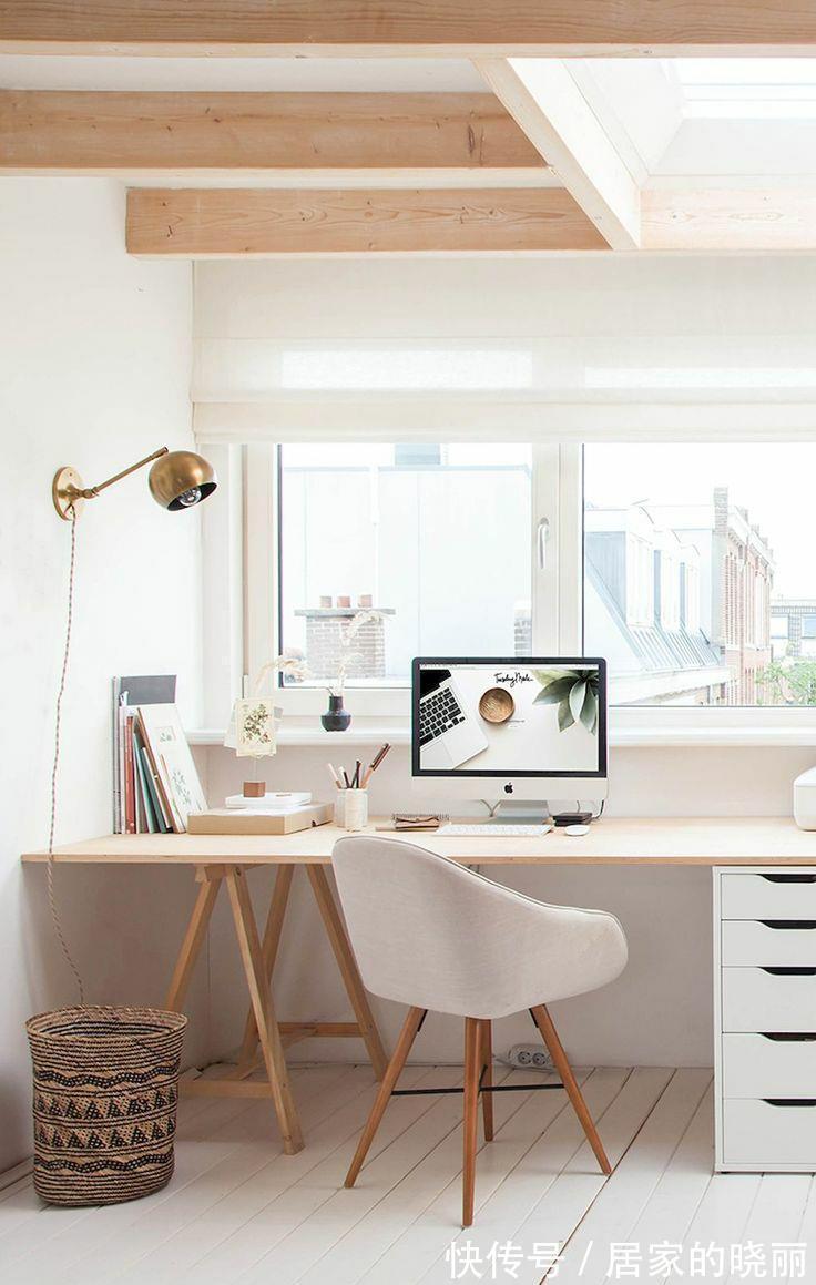 书房|小户型的窗户边上怎么做？飘窗、书房、卡座都可以