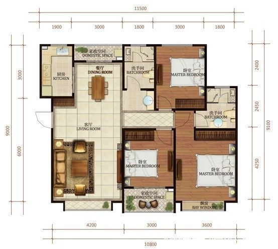 中式风格|朋友买的118平米三居室,一共才花9万,这新中式风格太美了