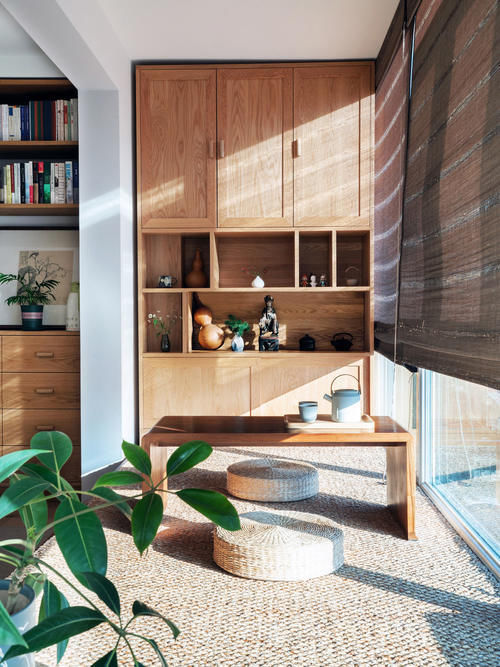 花房|去客厅化,阳台改茶室花房!这套86㎡,比想象中还要温馨舒适