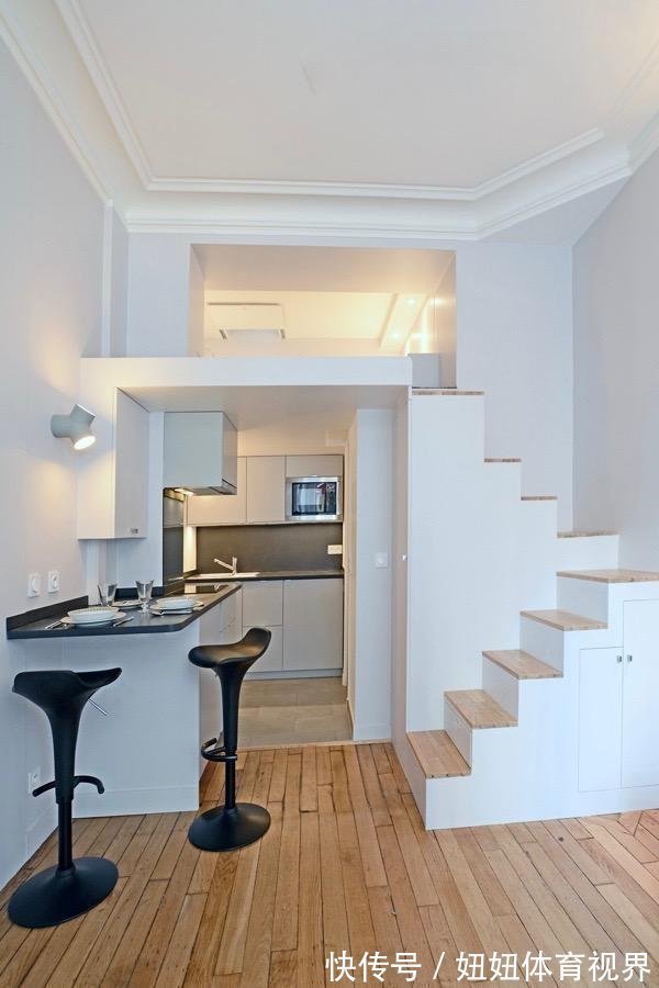 洗手台|男孩的25㎡小公寓,卧室搭建在厨卫上,空间宽敞功能齐全,优秀!