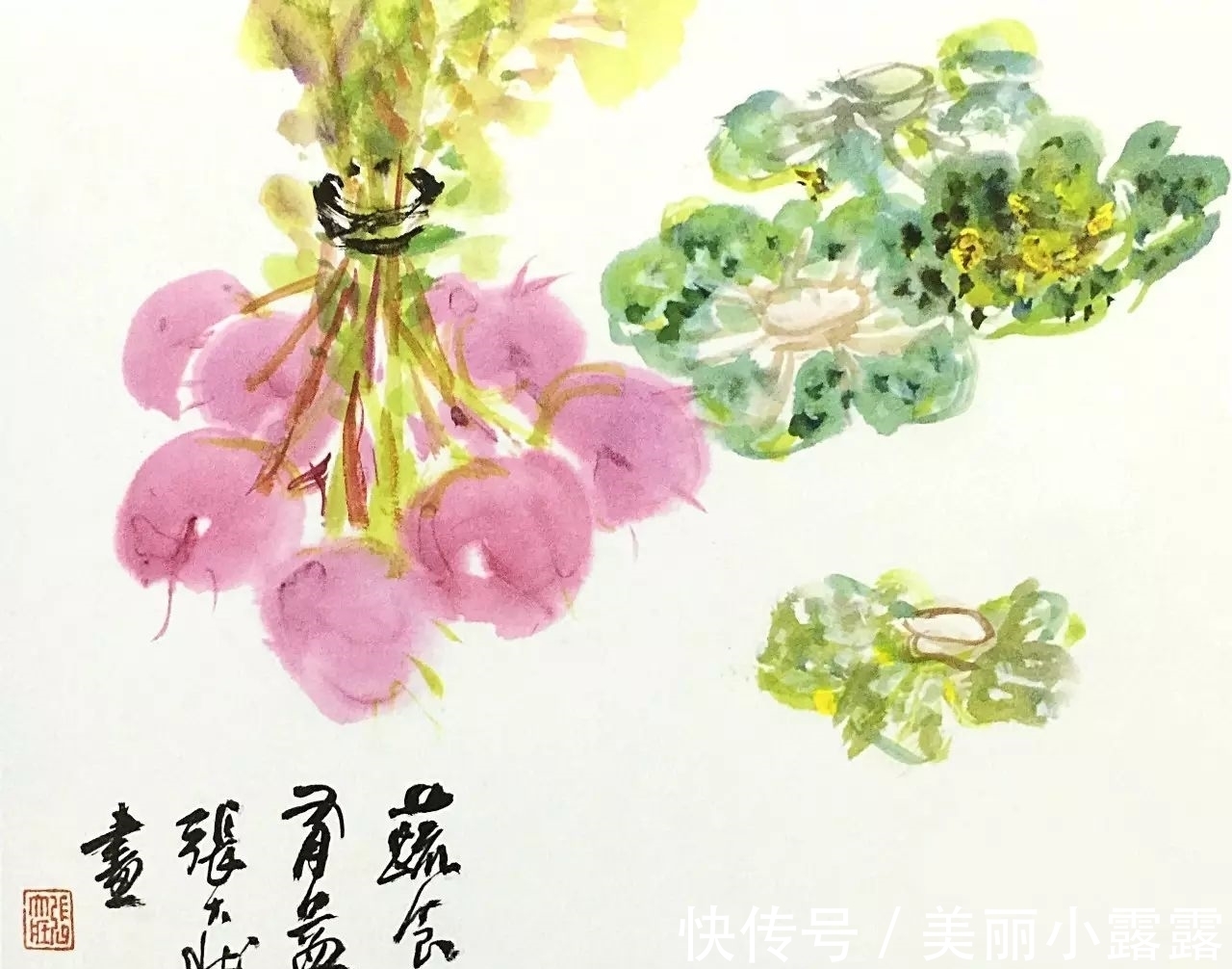 笔下|「津门网」张大壮笔下的瓜果桃李十分新鲜,又有家常味道耐人寻味