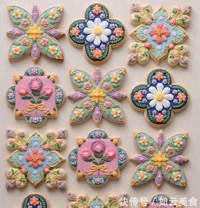 糖霜饼干|一双巧手，做出童话般的翻糖饼干，看完你会舍不得吃网友称太美