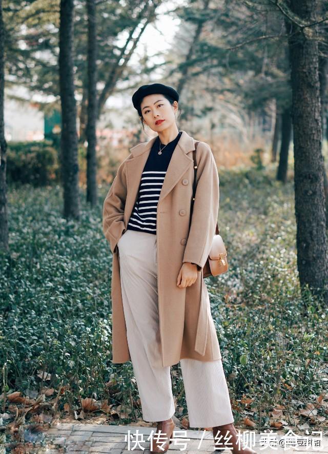 “大衣+微喇裤”也太好穿了!特别是小个子女生,上身增高又显瘦