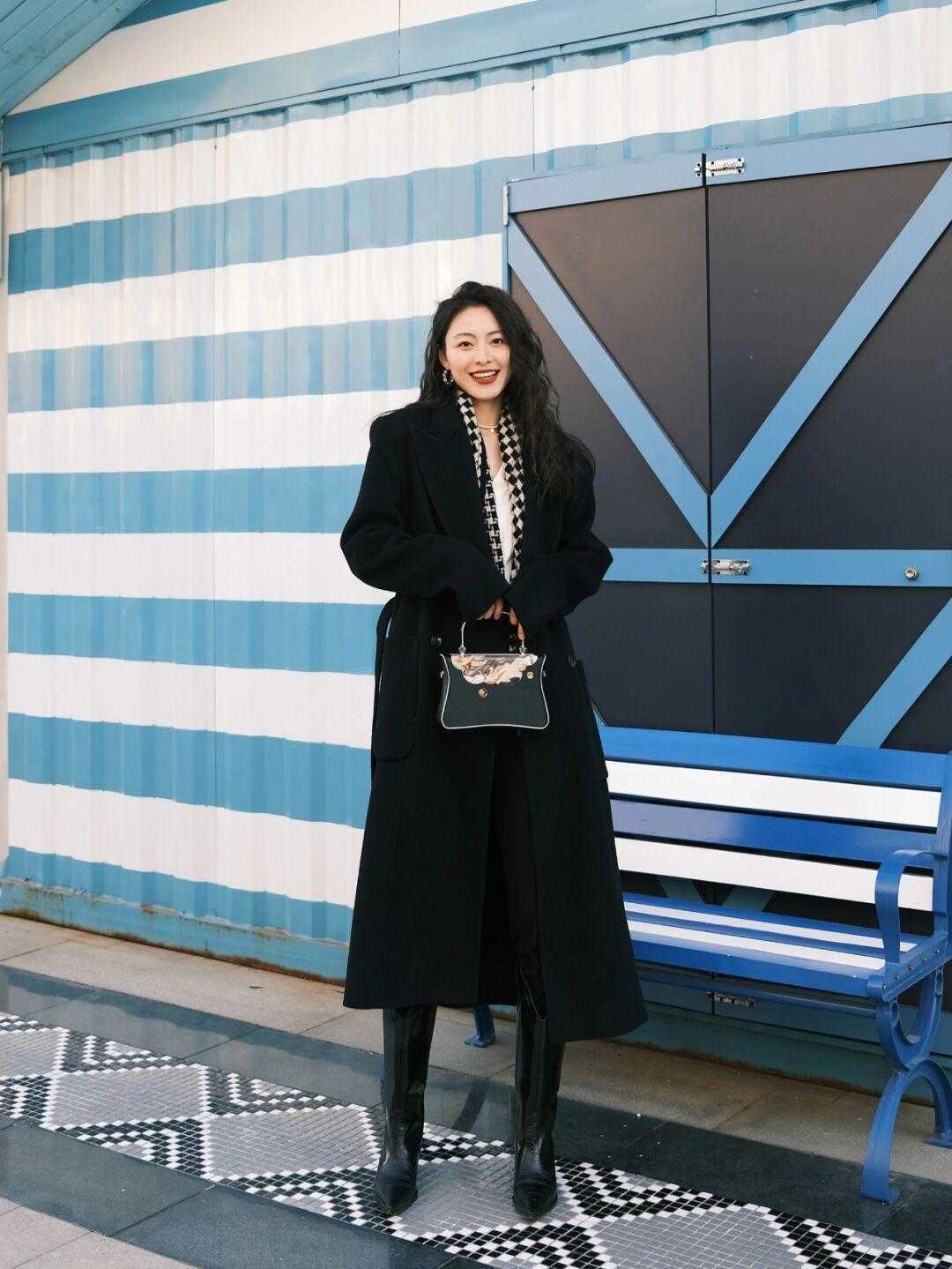 深冬|深冬穿黑色大衣才是最正确的选择,低调简约又有格调,安全感满满