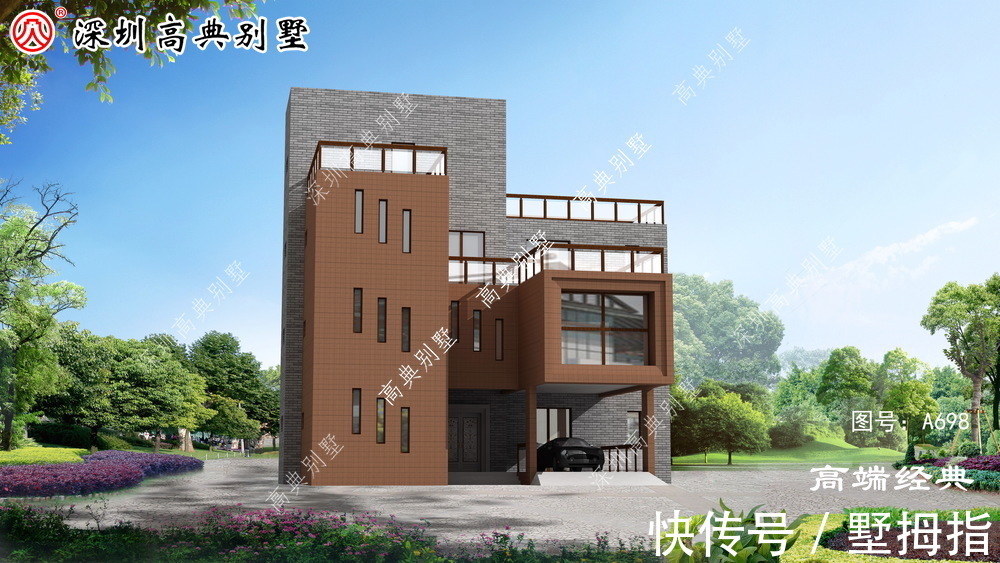 别墅|现代三层别墅,美丽的外观,是最好的标志