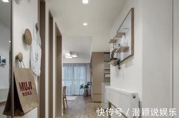 装饰|84㎡日式温馨时尚空间L型书架式电视墙，颜值高又可当收纳