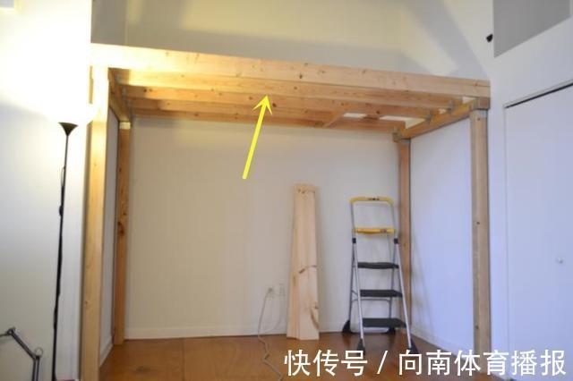 上下铺|卧室不足5㎡大，抬高1米7打造loft结构床，半空中睡觉下面能储物