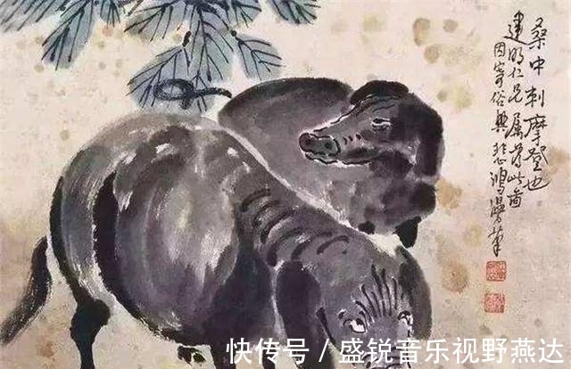 徐悲鸿&徐悲鸿2头猪卖37万,齐白石不服,随手画一头小猪,卖2千万