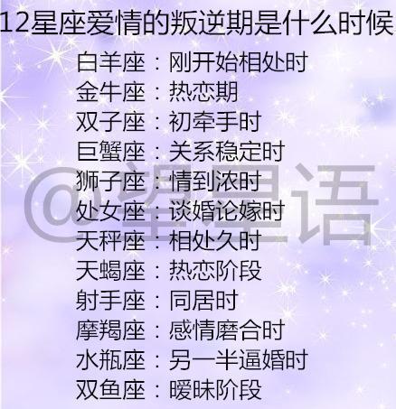 弱点|十二星座女恋爱中的弱点，12星座爱情的叛逆期是什么时候