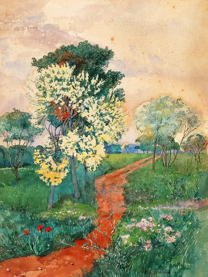 爱雨果!奥地利艺术大师,爱雨果·查勒蒙特的油画作品很清新自然!