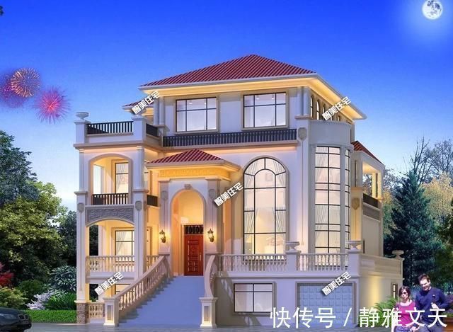 架空层|带旋转楼梯设计的两栋豪墅,客厅挑空设计,第二栋带架空层