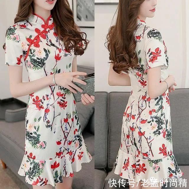 旗袍裙|夏季配上中国风复古旗袍裙，美疯了