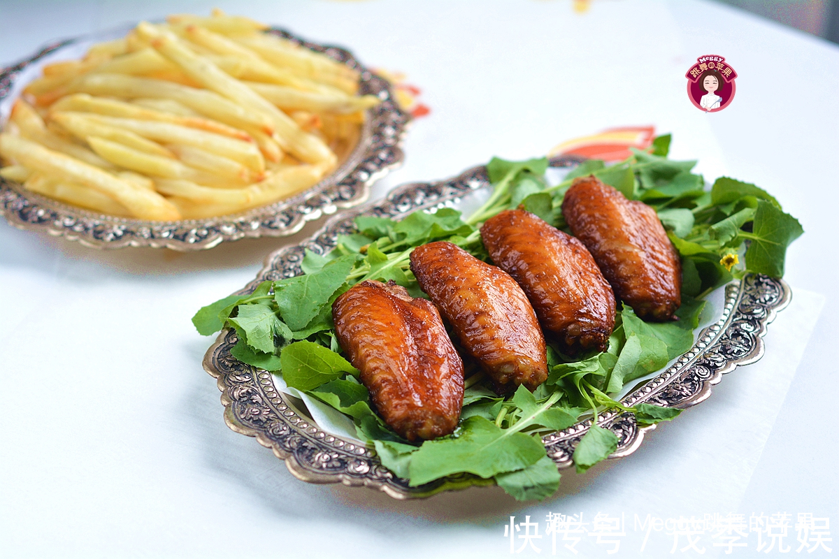 薯条|谁还不是个孩子烤一锅鸡翅和薯条解解馋，不用一滴油健康好吃