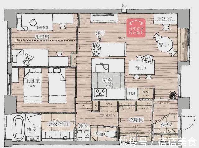 装修|74㎡四口之家的住宅装修，温暖、安静、自然