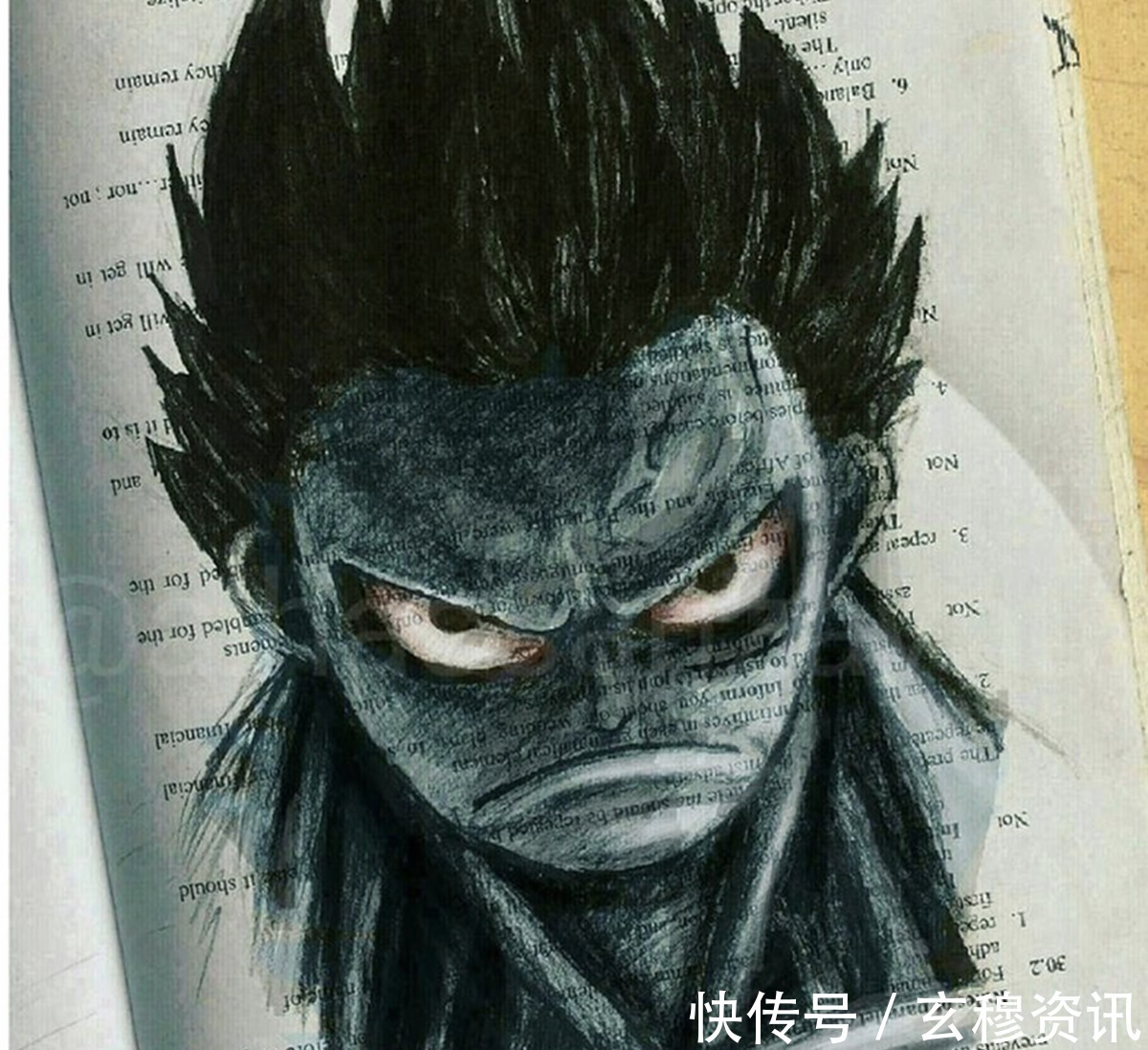 英文$画师上英文课开小差,画出了经典的人物形象,难道美术课不能画吗