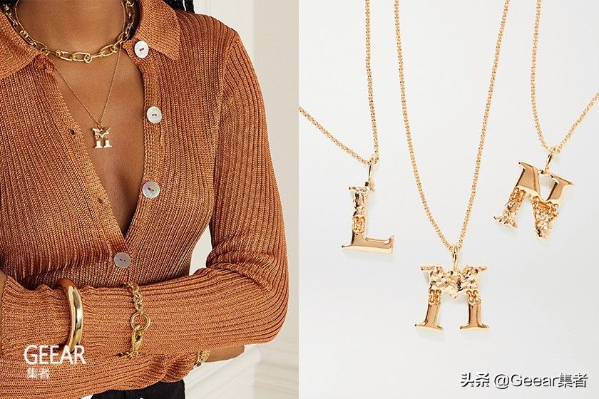 str典雅的字母项链、首饰，为造型带来低调质感美