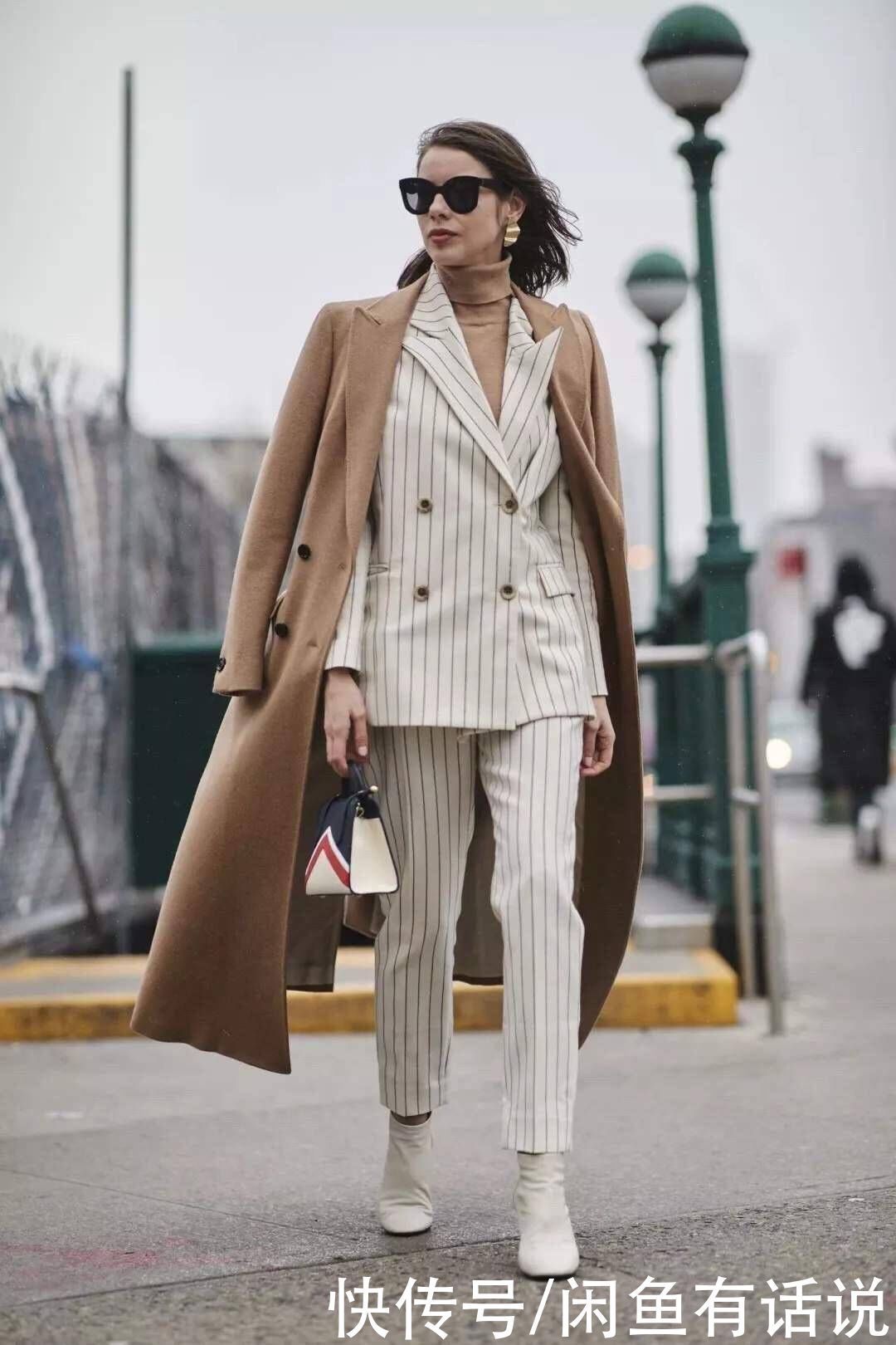 a6418|敢在西装外面披大衣的女人,气场太强大!一看就惹不起