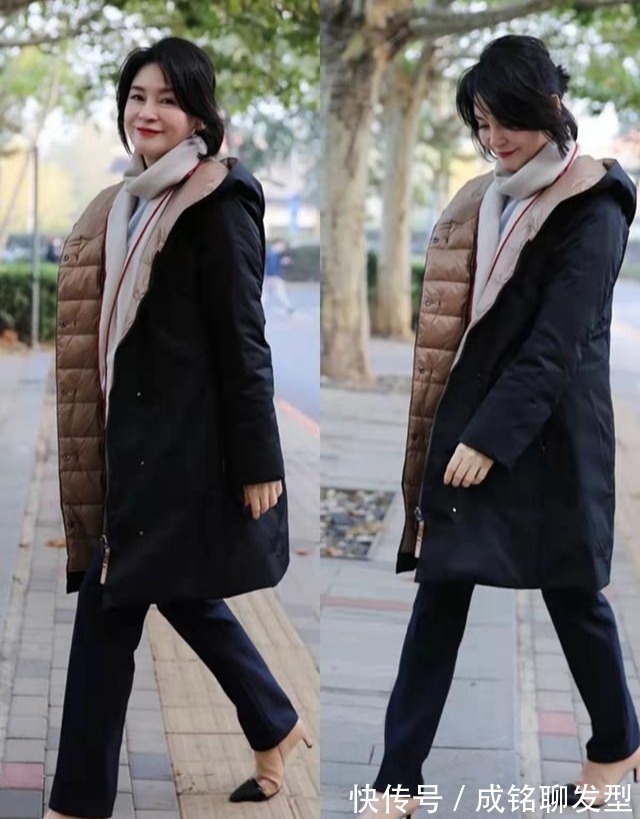 中年女人|中年女人冬装这样穿搭,优雅大气又有时尚感,保暖舒适还显年轻