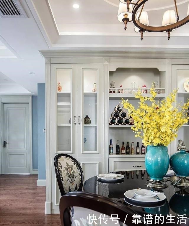 淡蓝色|130㎡现代美式,简约的优雅,好精致!130㎡现代美式,简约的优雅,好精致!