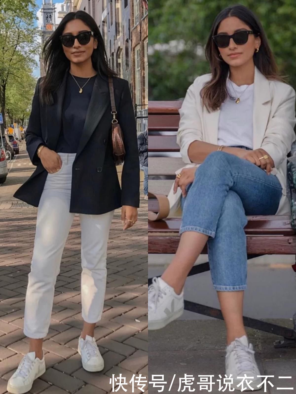 九分牛仔裤关键在鞋子，有品位的女人会配这3种，百搭时尚显气质