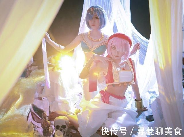 从零开始的异世界|绝美姐妹花cos拉姆蕾姆,显露小蛮腰,服装超级漂亮