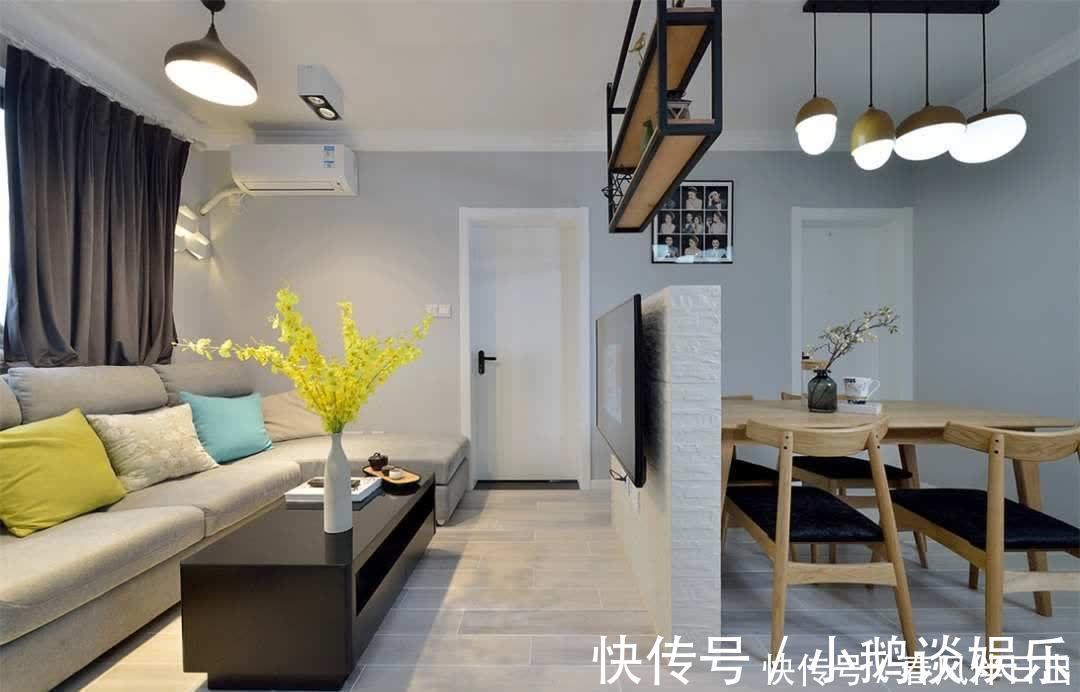 婚房|小夫妻20万打造48㎡婚房,卧室隔出次卧,客餐厨空间共用,牛!