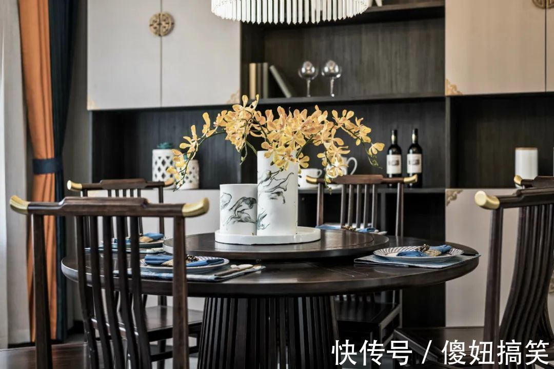 实木|180㎡现代中式,没有老土气的设计,禅意儒雅好高级