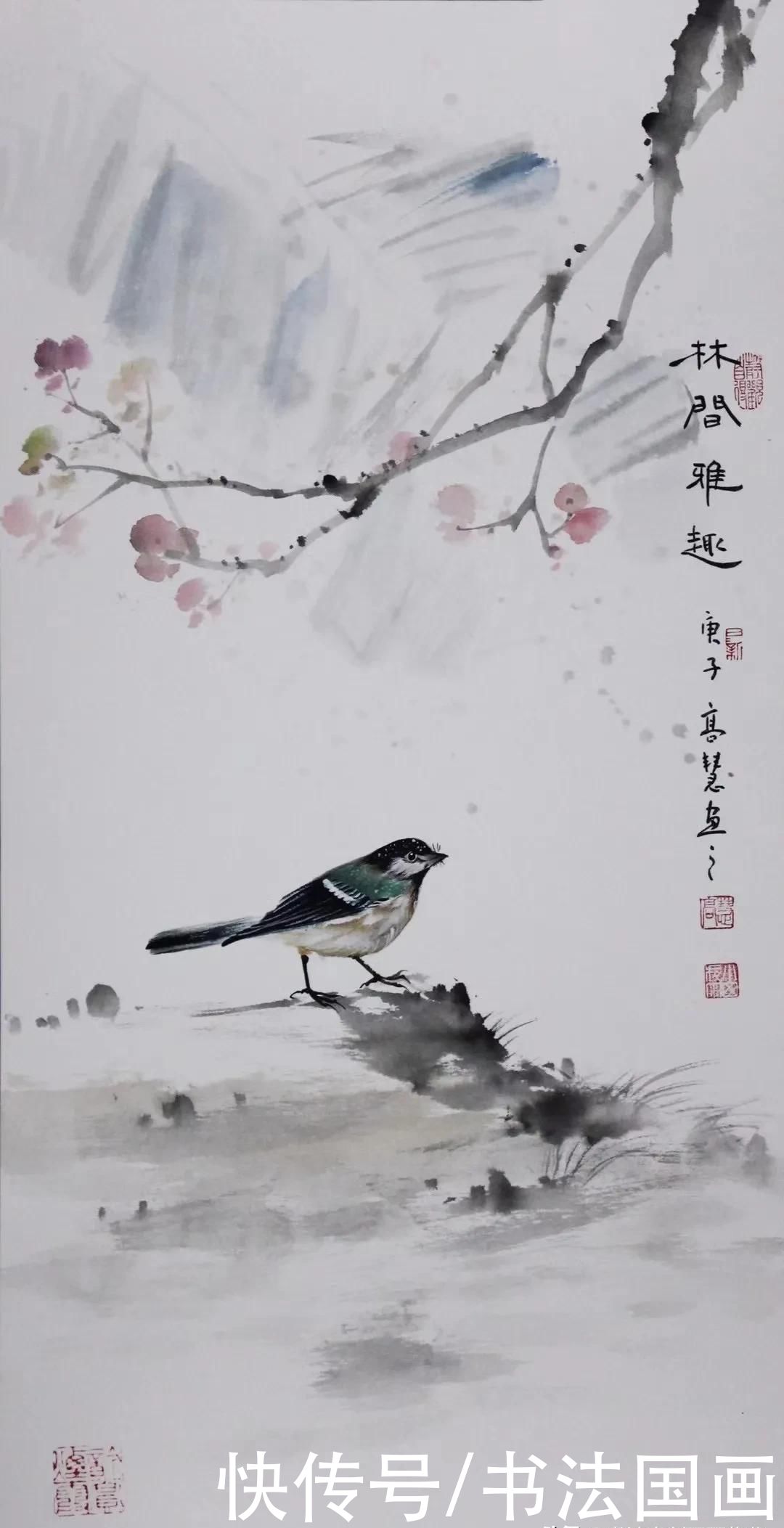  牡丹花|书法定制，国画收藏：楷书国学名句对联，国画典雅牡丹花鸟