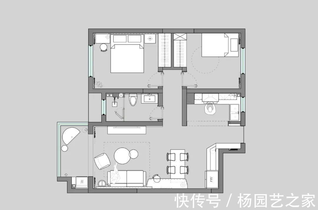 空间|89㎡现代风小户型，轻奢又不浮夸，优雅中又透露着复古！