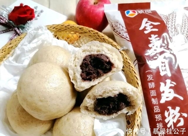 在家|豆沙包别再去外面买了,在家做简单好吃,我家1周吃2次