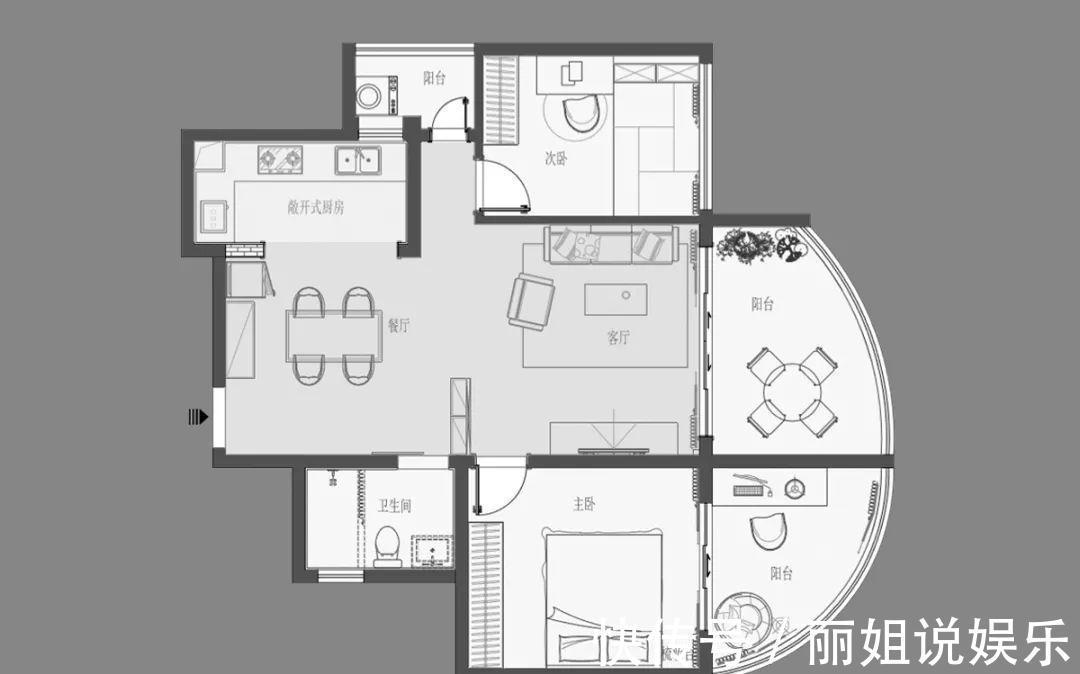 原木|77平简约风格装修设计,开放式餐厨设计,晒到朋友圈却被赞爆了!