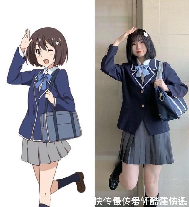 JK|动漫中的JK少女被完美还原，玉子依旧可爱，不过还是小埋更迷人