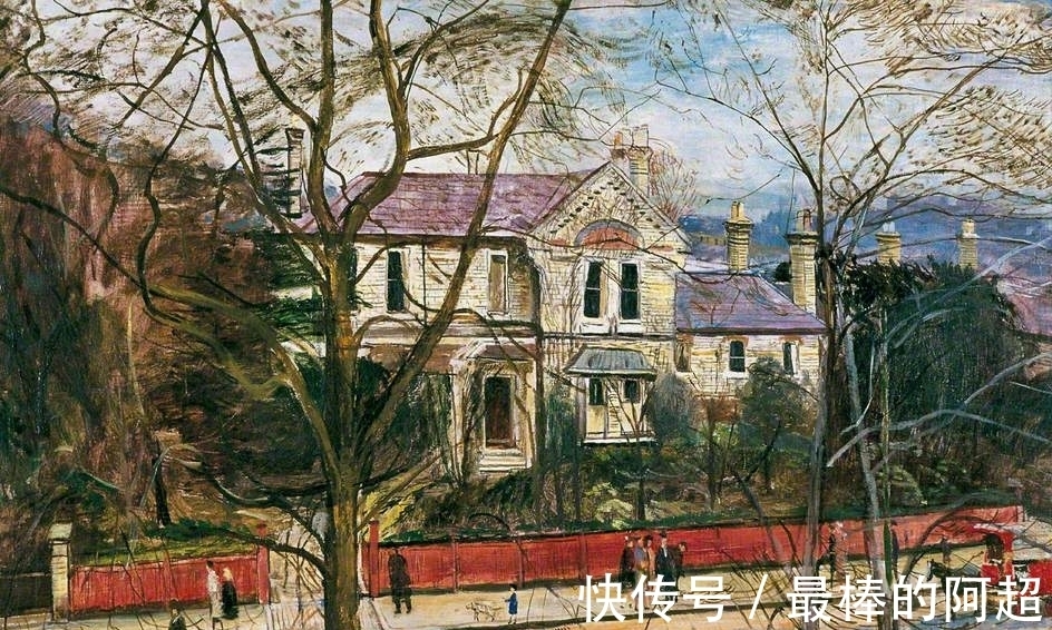 这风景油画个人化明显,画中人物和风景都不是主要的,戏剧性才是