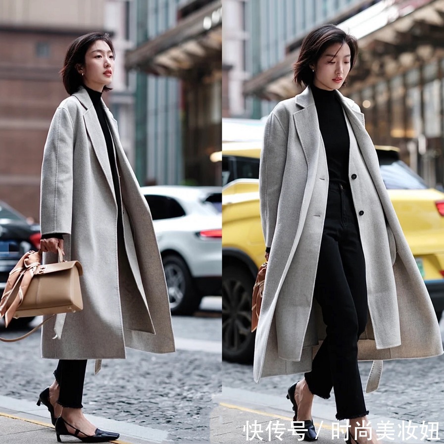 搭配|40岁女人要多穿“高级灰”大衣,优雅又时尚,年龄越大越显气质