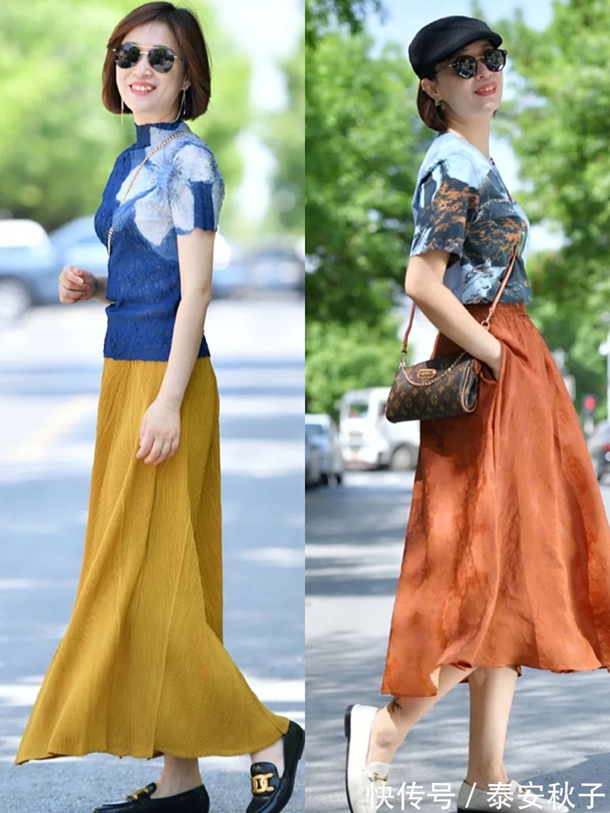 鱼尾裙|这个“中年大妈”真会穿!日常穿搭减龄时尚,哪里像50岁+的女人