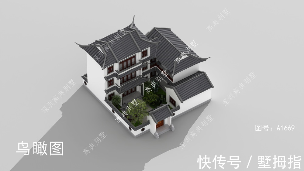 土灶|这款中式别墅户型，带有土灶，层次感好，给您带来极佳的视觉效果