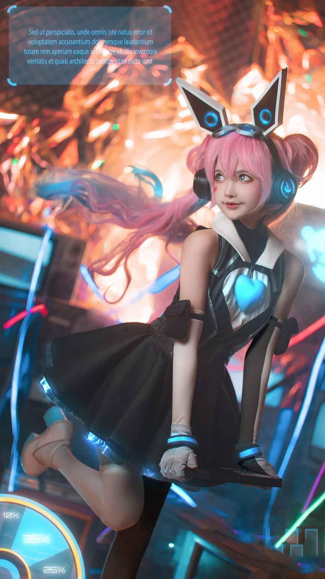 心灵骇客|cos:王者荣耀安琪拉-心灵骇客cos正片@北原美呆