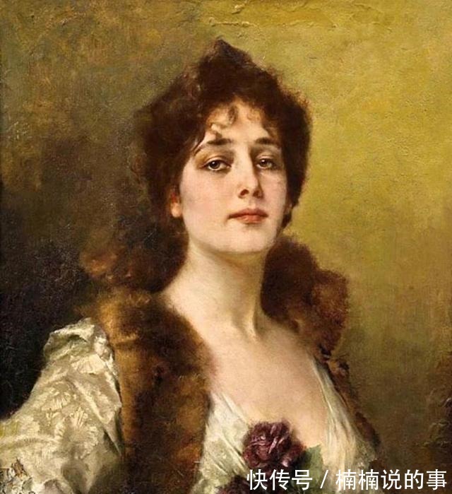 服饰#康拉德·基塞尔,把贵妇们的容貌与服饰,表现得极为富丽奢华!