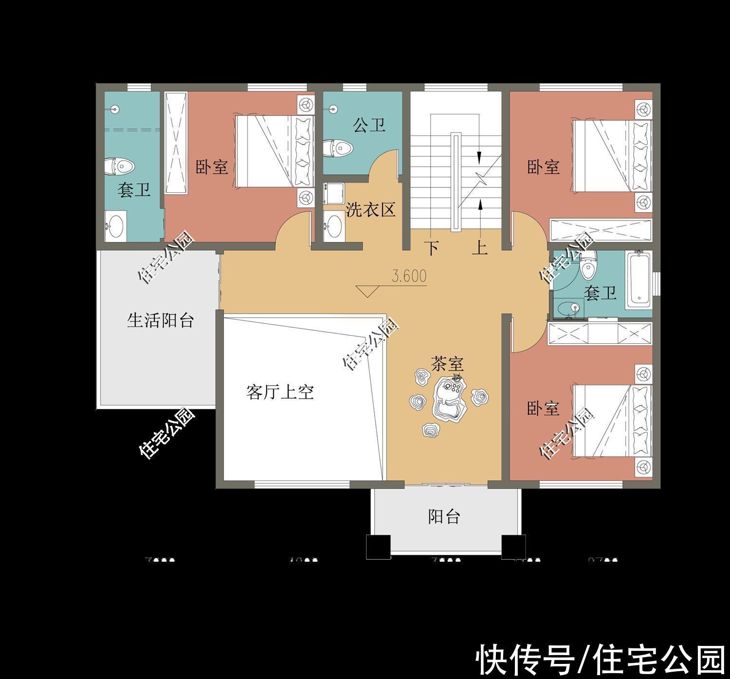 户型|15套挑空客厅户型，专为农村老百姓设计，2021年这样建房面子十足