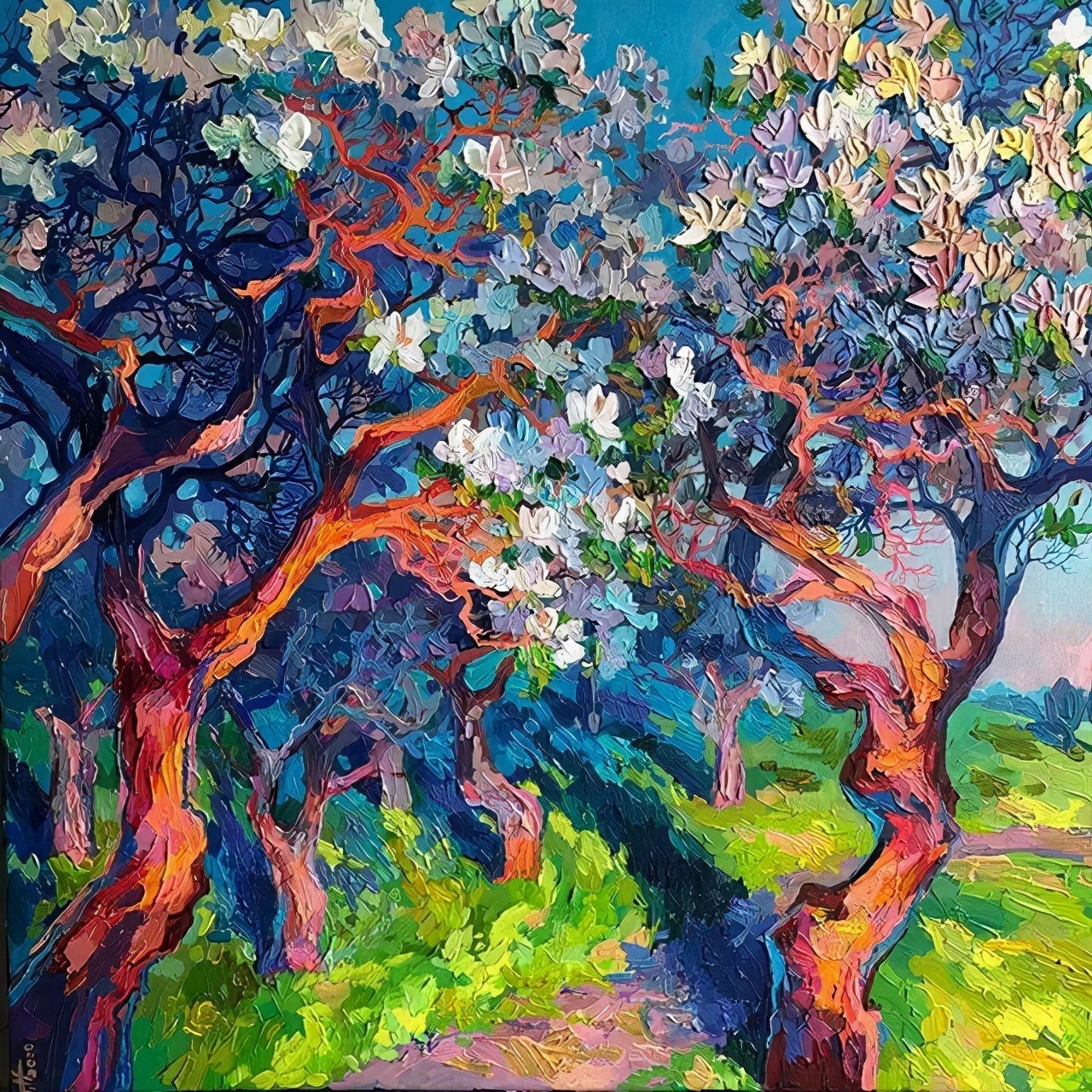 艺术@美女画家AnastasiaTrusova独特的艺术大胆厚重颜料给你不同的感受