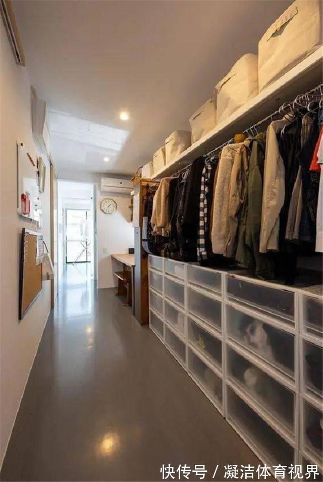 收纳|日本衣帽间太有看头!一块搁板都不用却收拾的很整洁?看完想拆家