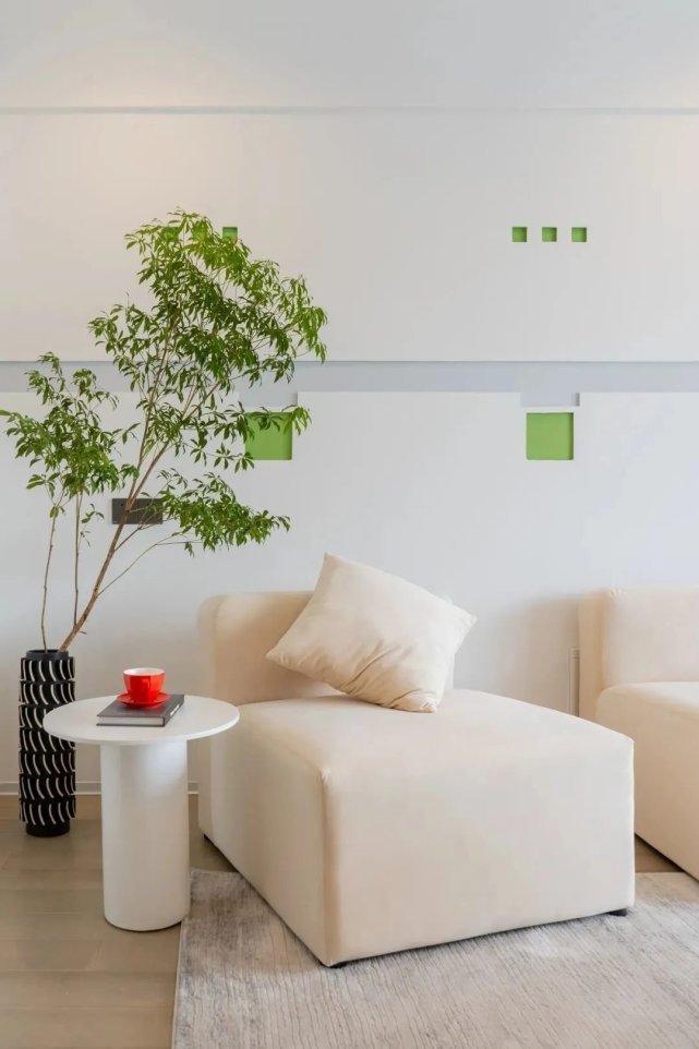 小茶几|93㎡现代两居，客厅无主灯设计清爽简约、舒适干净小家