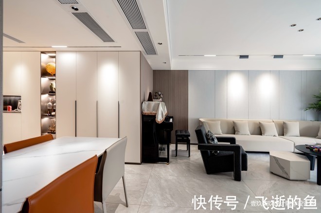 钢结构|127㎡客餐厨一体-洄游动线极简美家！