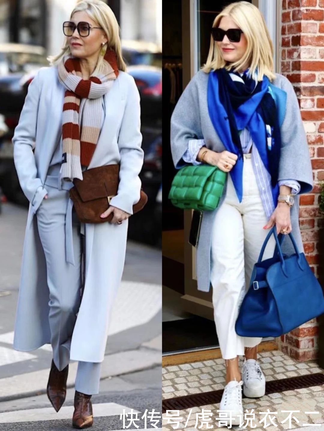 时髦女人不惧衰老，这位大龄博主真会穿，每一套都很时尚明艳