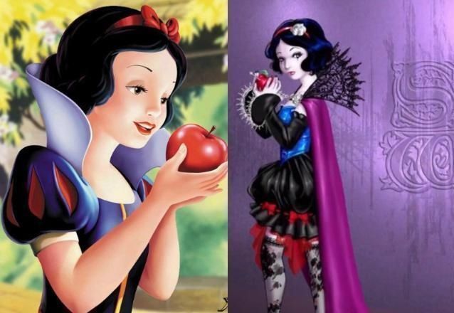 白雪公主#迪士尼公主变成恐怖“怪物”,丧尸让人害怕,吸血鬼画风妖娆