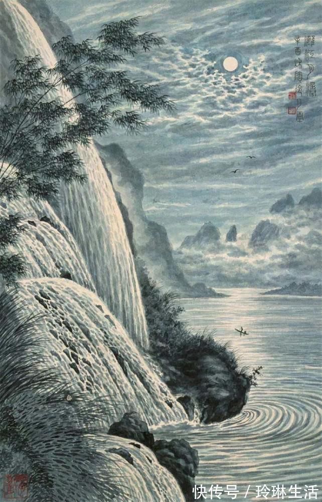 冷月&冷月如霜，清凉娴静——画家陶冷月山水及花鸟国画欣赏